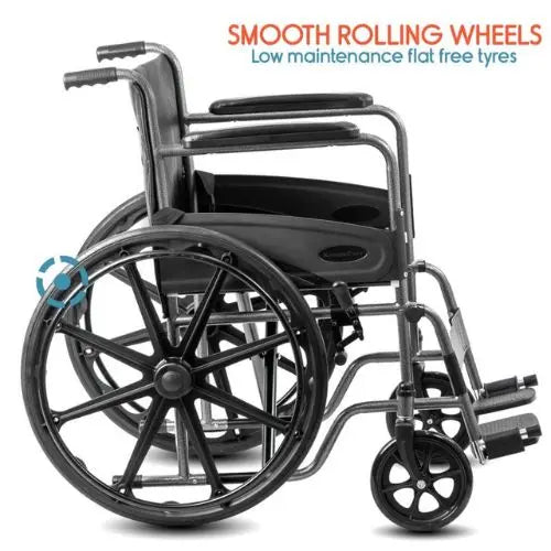 KosmoCare RCR101 Dura Rexine Mag Wheels Foldable WheelChair Device4Med