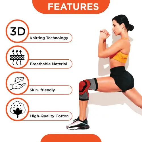 Vissco 3D Knee Cap With Donut Padding | Color - Multicolor (Single Piece) Device4Med