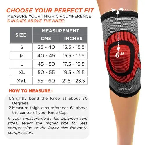 Vissco 3D Knee Cap With Donut Padding | Color - Multicolor (Single Piece) Device4Med